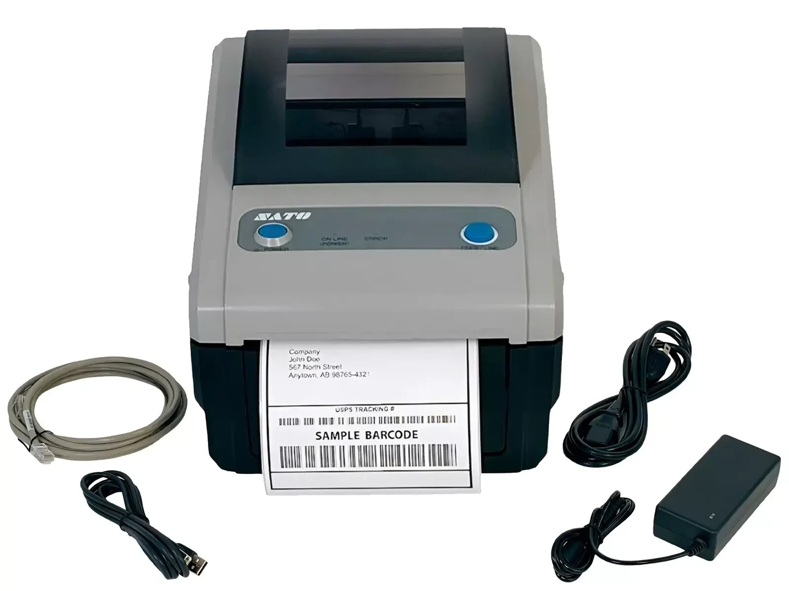 TESTED SATO CG412DT Thermal 4×6 Shipping Label Printer USPS FedEx UPS DHL Stamps