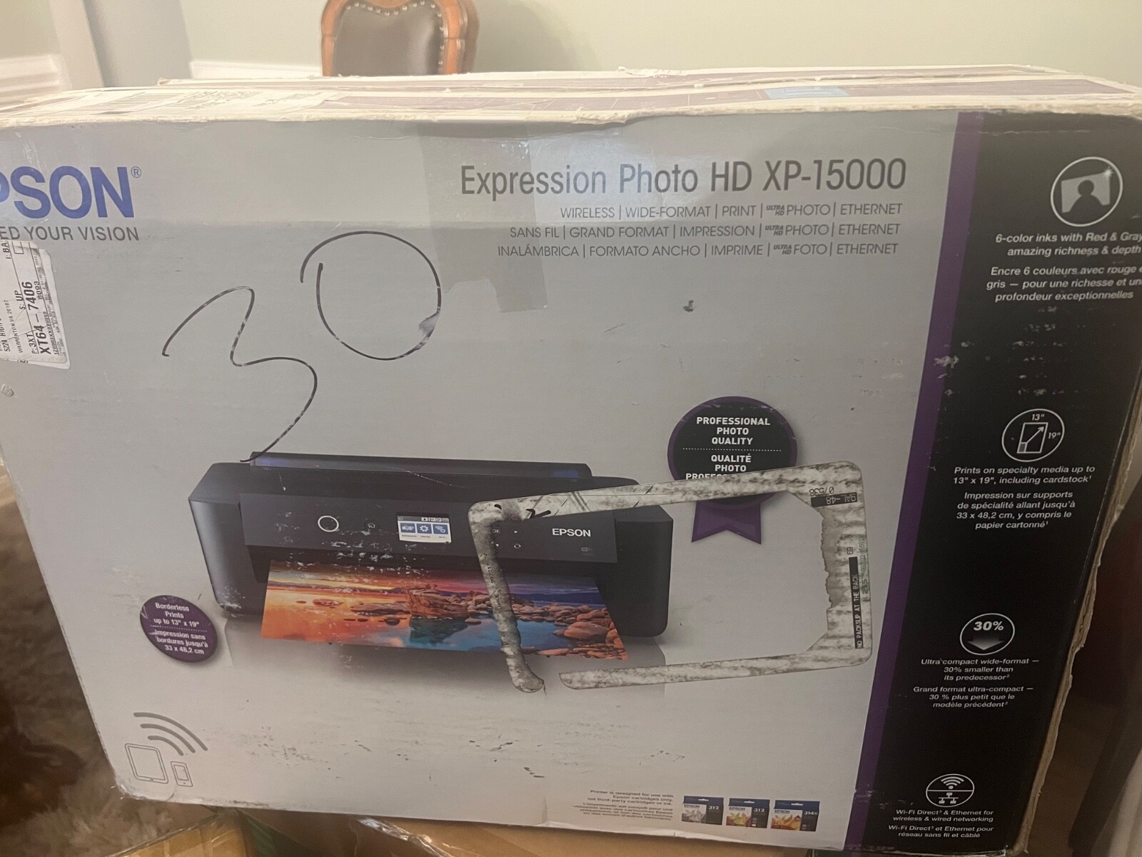 Epson Expression Photo HD XP-15000 Wide-format Printer – converted for DTF print