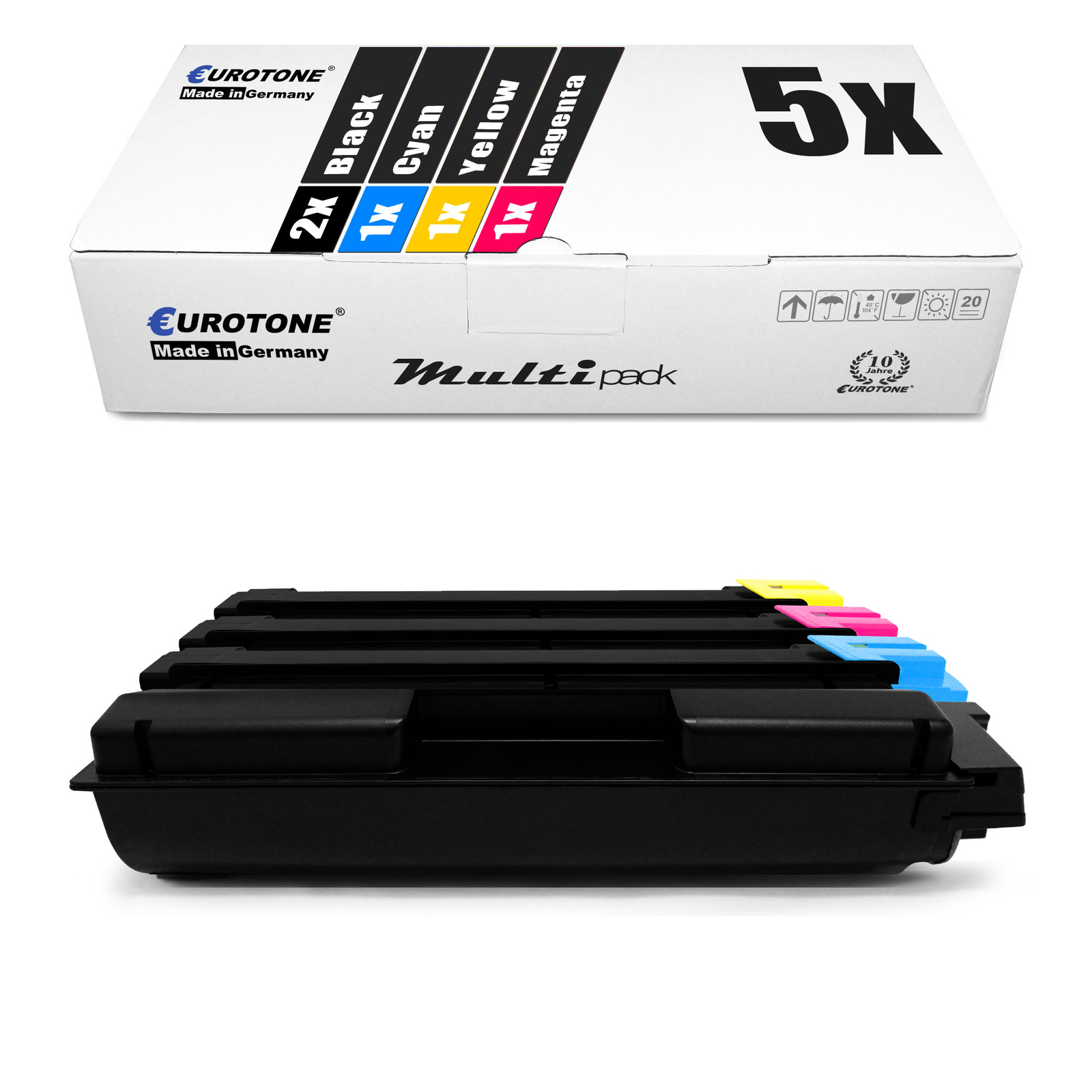 5x Eco Eurotone Cartridge for Utax P-c 3062 I MFP With Per Ca. 6.000/8.000 Side