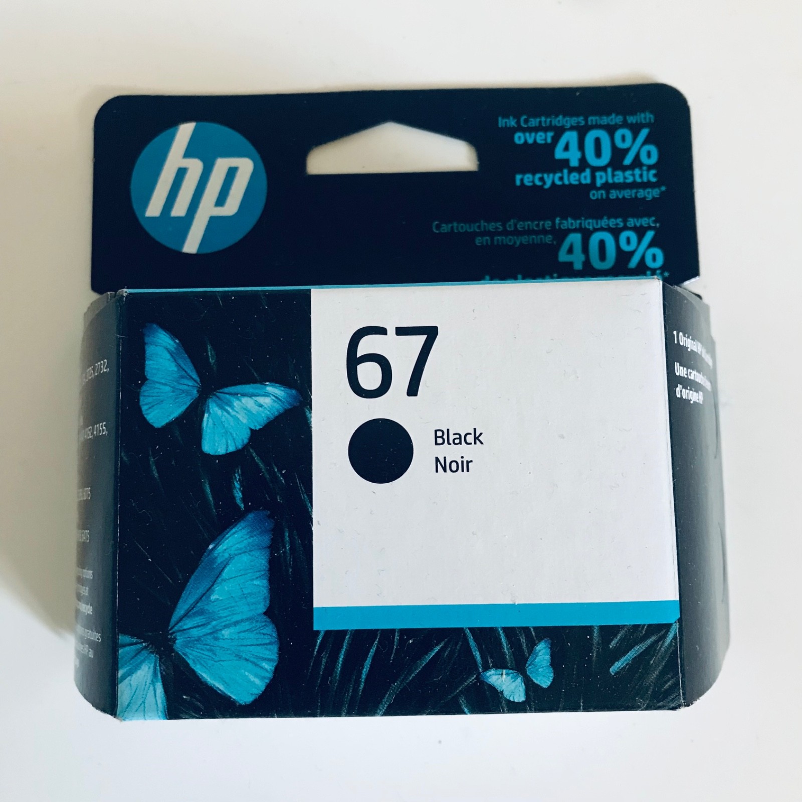 HP 67 Black Original Ink Cartridge 3YM56AN Genuine OEM Sealed Box 2023