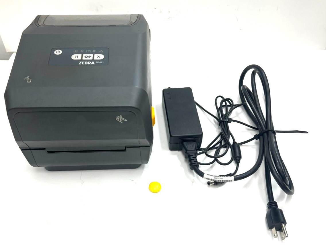 ZEBRA ZD421 PRINTER W/POWER SUPPLY PRINT WIDTH 4″
