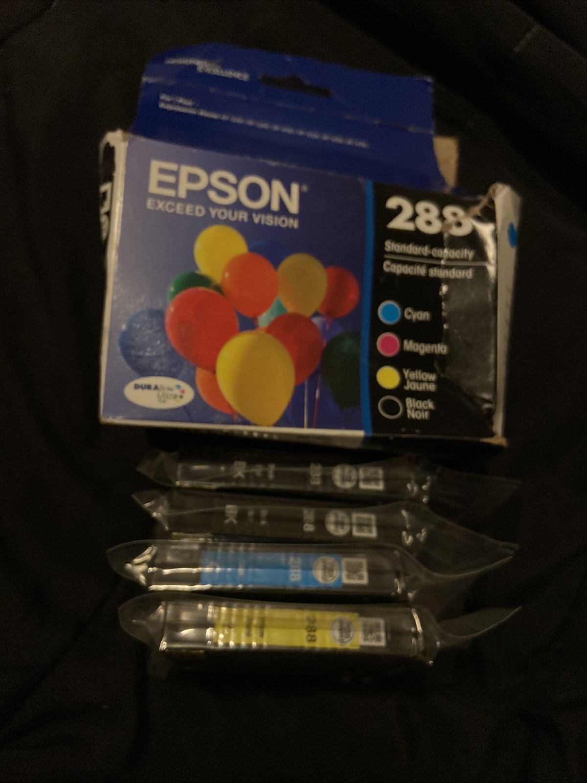 Genuine Epson 288 (T288120BCS) Standard Capacity 4 Ink Cartridges 04/2024 No Mag