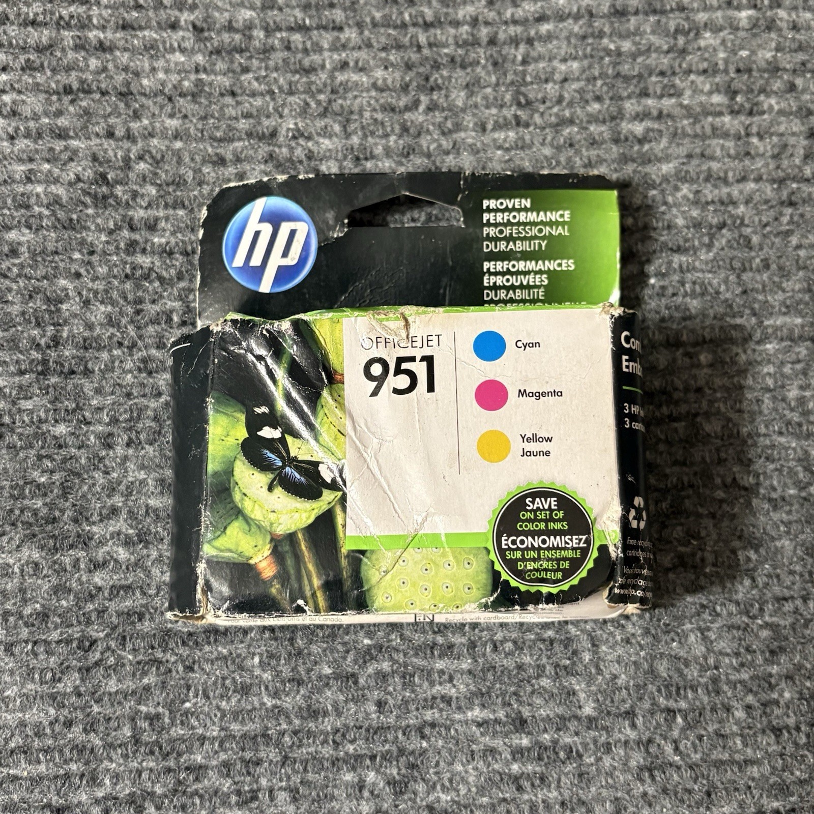 Genuine HP 951 Color Ink Cartridge 3 Pack Cyan Magenta Yellow Exp 07 15