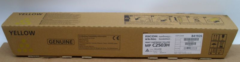 Ricoh 841926 Yellow Toner for MP C2503H Aficio MP C2003 C2011 C2503 NRG