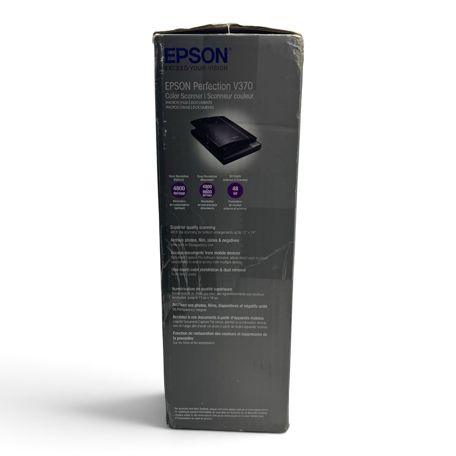 Epson Perfection V370 Photo Slide and Film Scanner 4800 DPI New Open Box