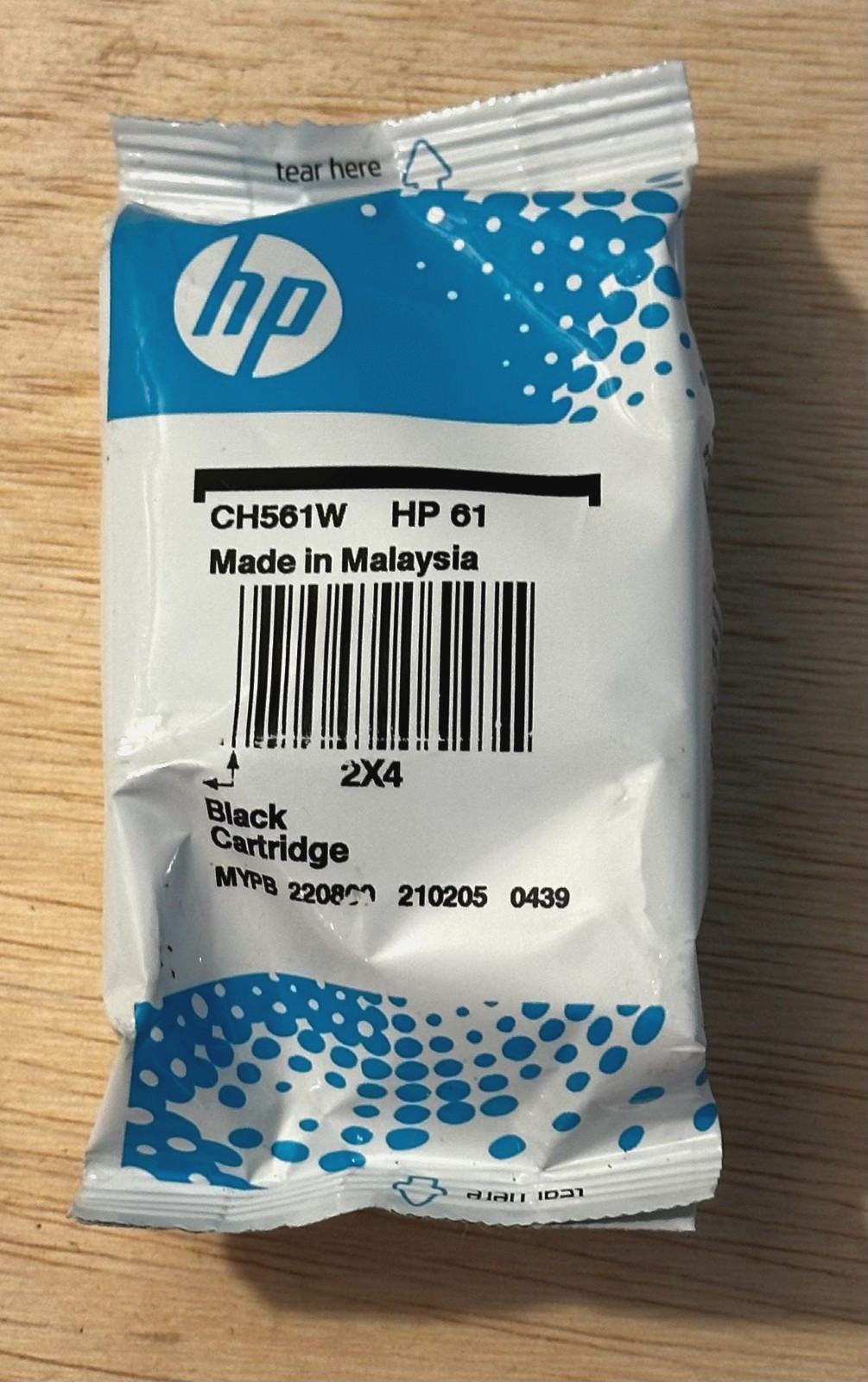 HP 61 Black Original Ink Cartridge New in Sealed Package