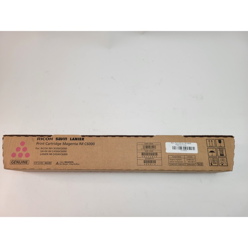 Genuine Ricoh IM C6000 Magenta Toner Cartridge – New in Box