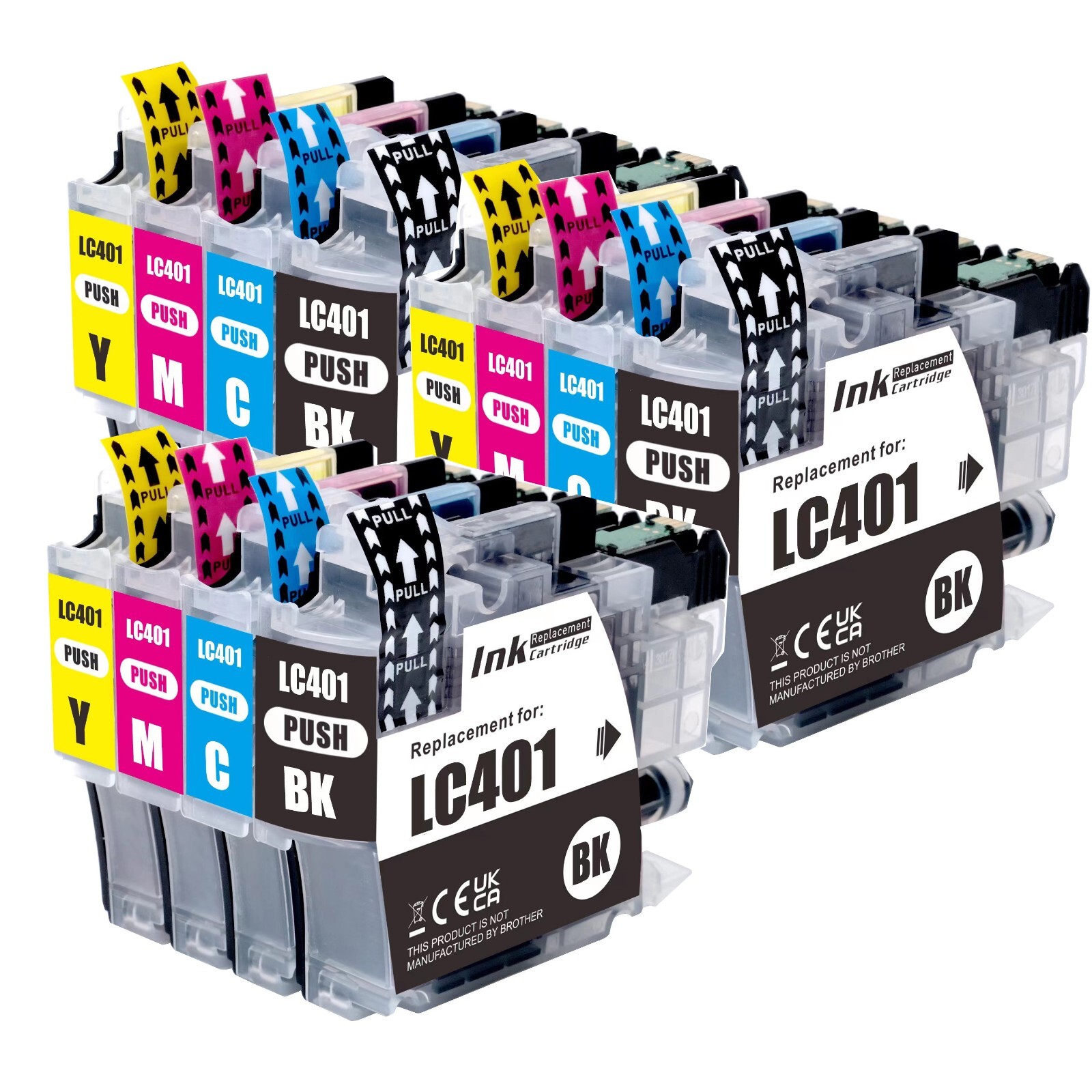 Color Printer Ink fits LC401 Brother MFC-J1010DW MFC-J1012DW MFC-J1170DW