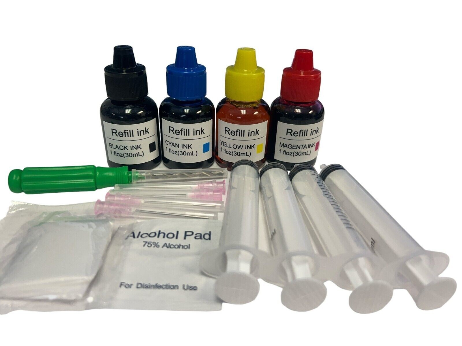 4x30ml Universal Refill Ink for Canon Epson HP Dell Brother Printers