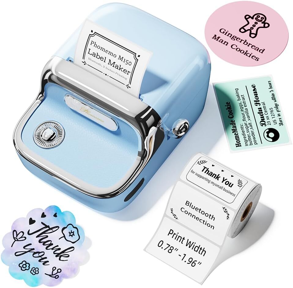 Upgrade Bluetooth Label Printer Phomemo M150 2 Inch Barcode Sticker Machine lot
