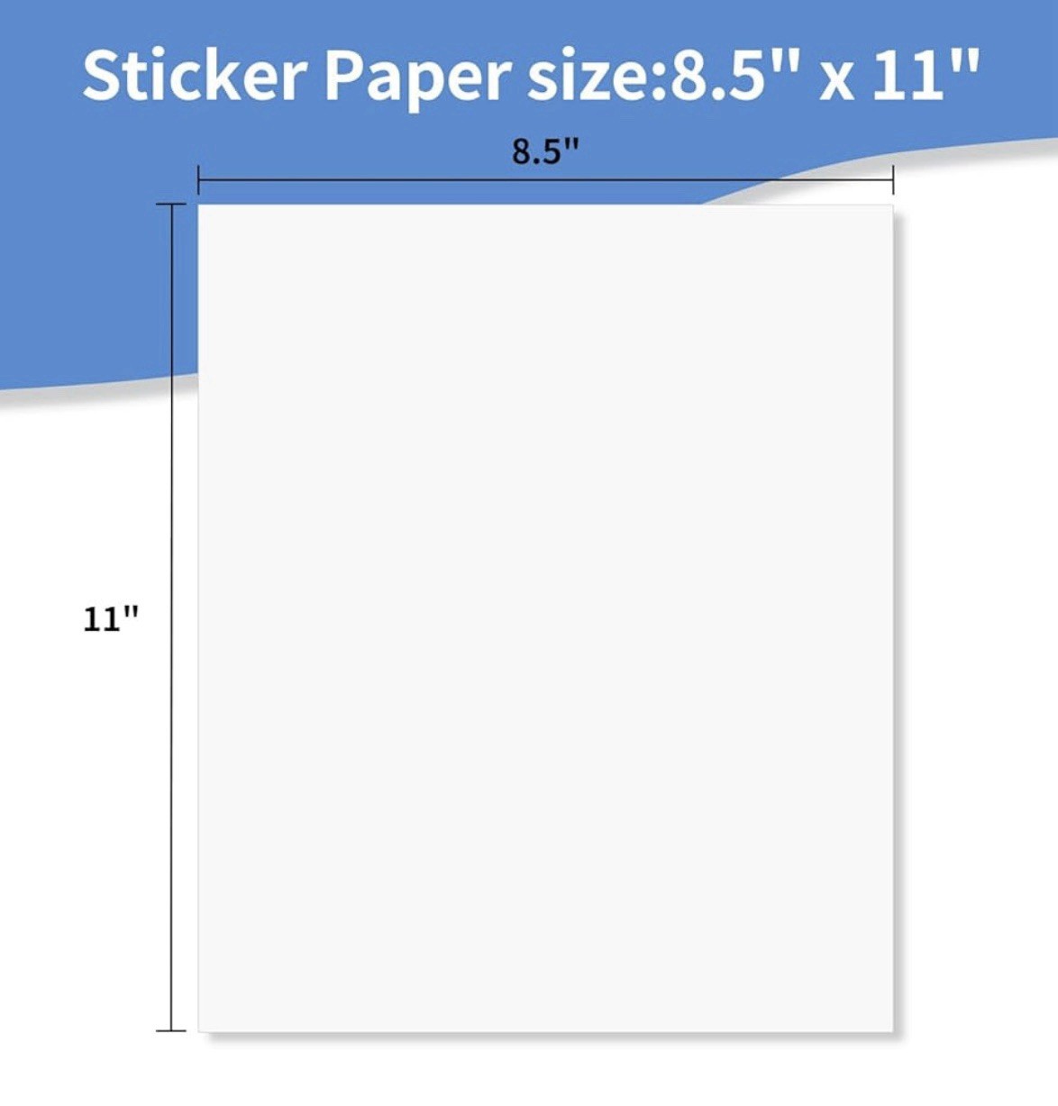 100 pcs translucent vinyl sticker paper for laser printer