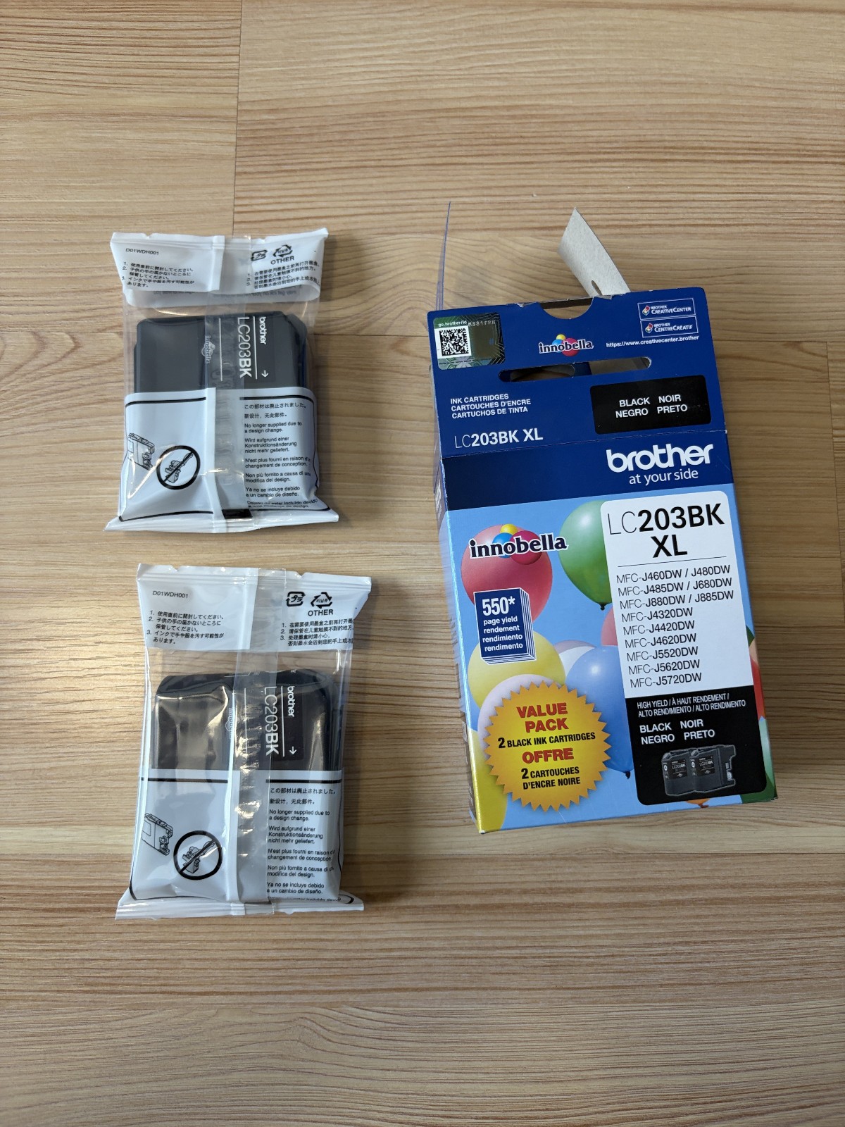 Brother LC203BK XL (LC2032PKS) Innobella Black Ink Cartridge – 2 Pack