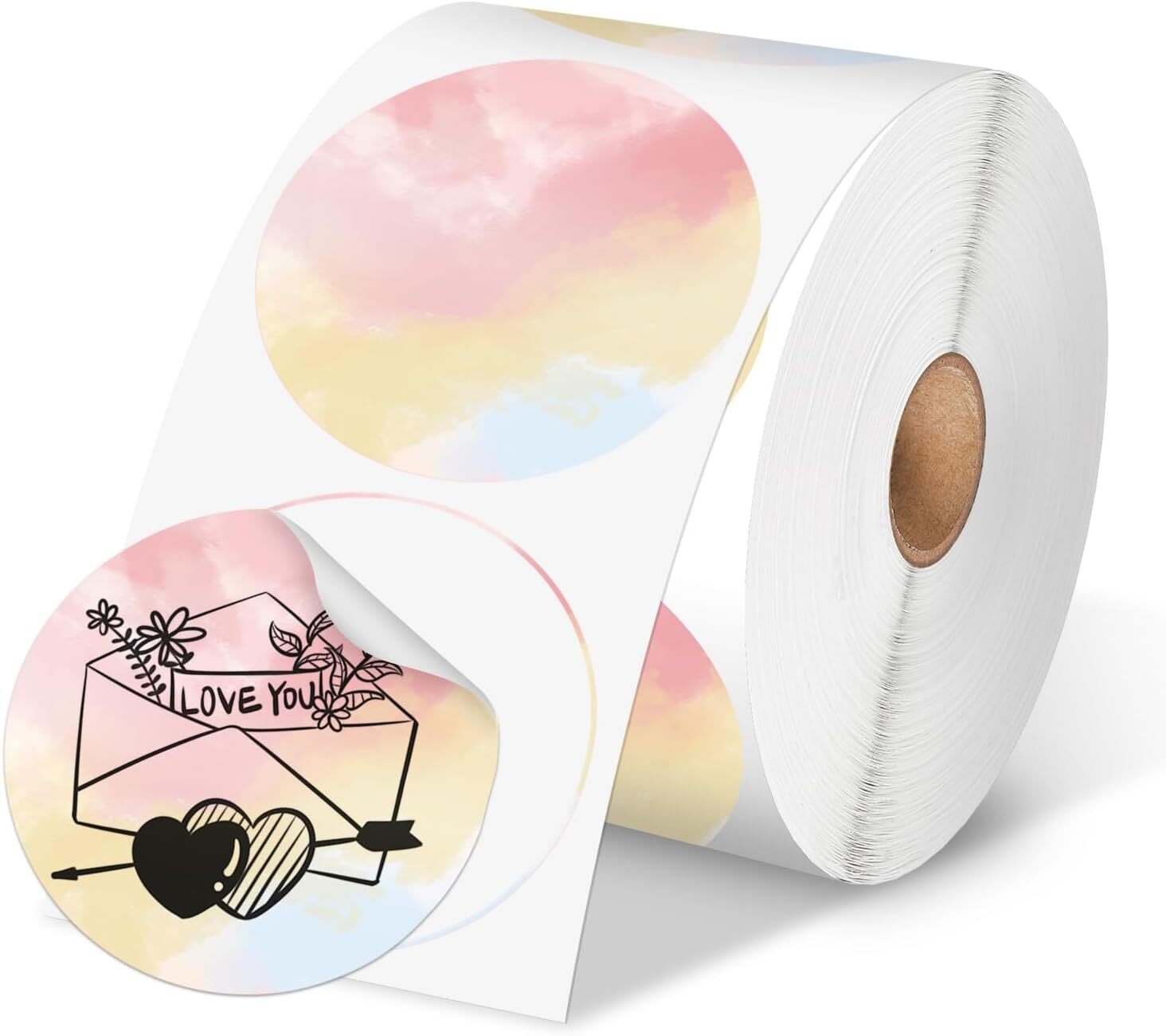 Phomemo 2″ x 2″ Thermal Shipping Printer Label Self-Adhesive Round Sticker