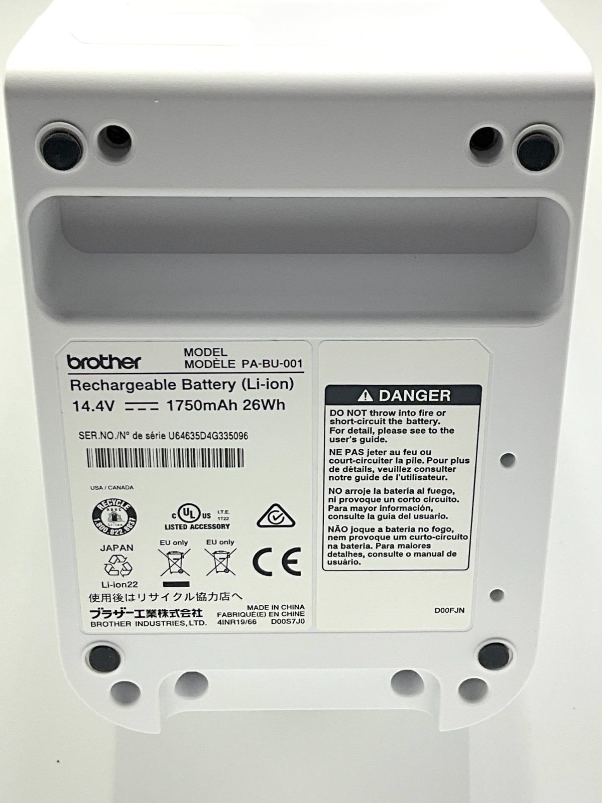 Brother QL-810W Label Printer with 1750mAh Battery (PABU001)