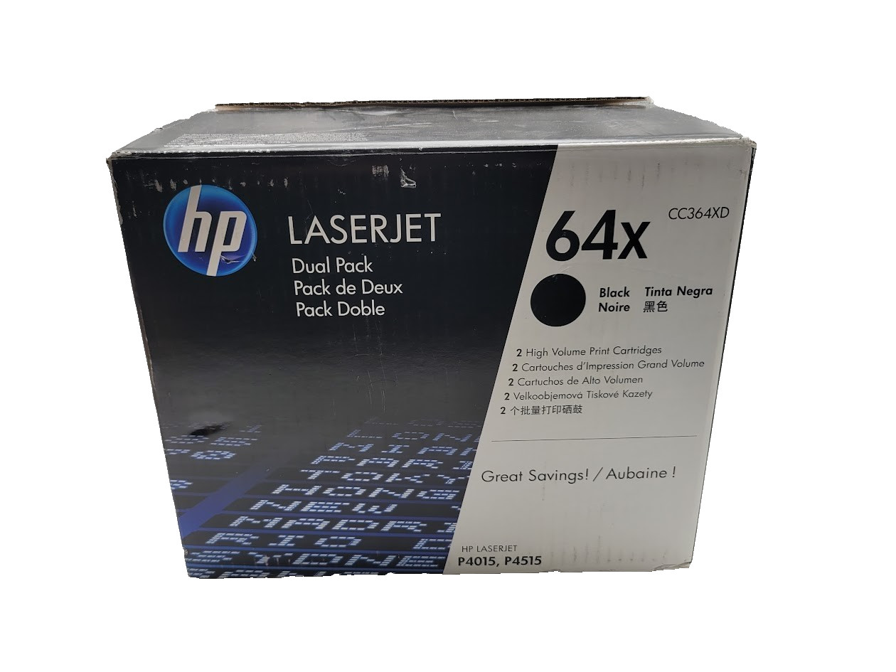 HP CC364XD 64X Black Toner Cartridge Dual Pack-2