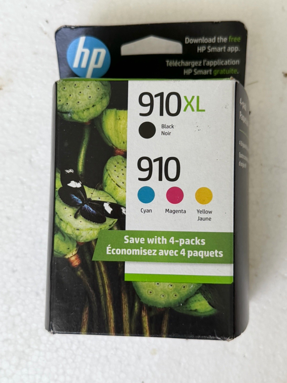 4-PACK HP GENUINE 910XL BLACK & 910 Color Ink Cartridges NEW SEALED May 2026