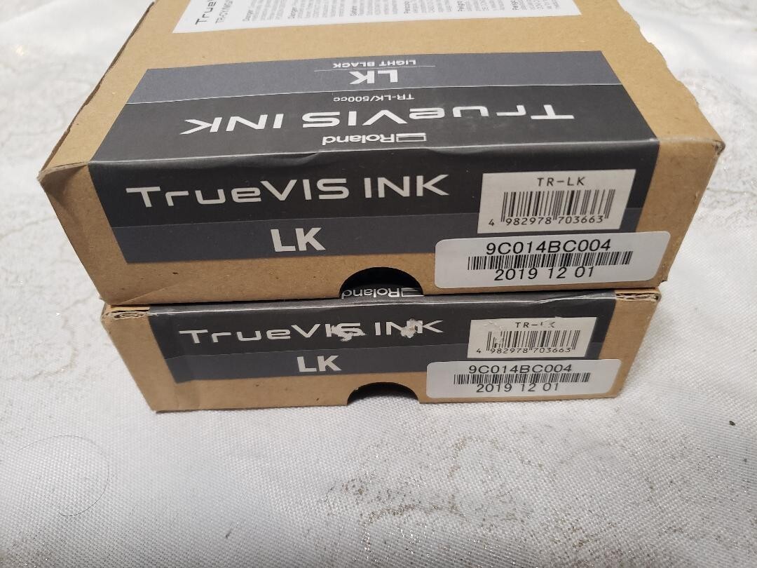 ( 2 ) Roland TrueVis INK TR-LK Light Black 500ml for DG VG SG Inkjet Printer NEW