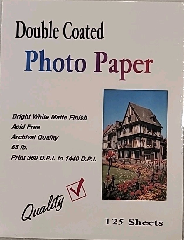 Double Coated Photo Paper 8.5×11 125 Sheets