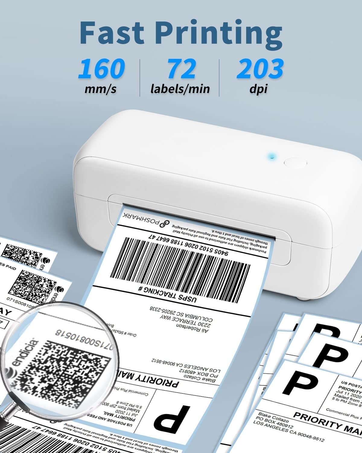 Label Printer Maker 4×6 Inch Logistic Phomemo PM-246S Thermal Shipping Package