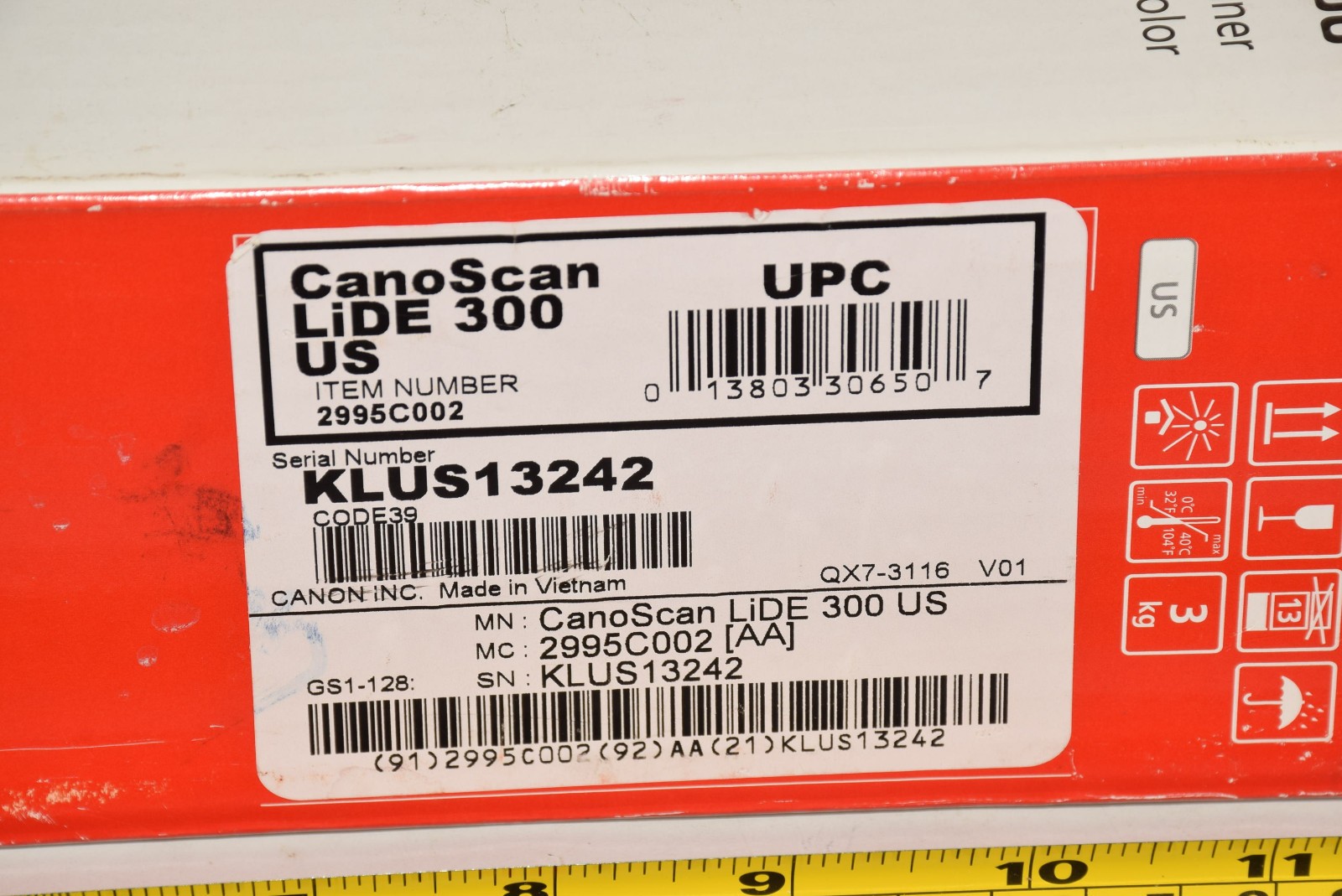 Canon CanoScan LiDE 300 Flatbed Color Image Scanner 2400 dpi – New Open Box USB