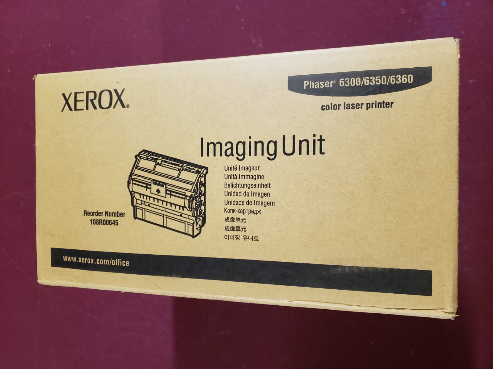 Genuine Xerox Phaser 6300/6350/6360 108R00645 Imaging UNIT NEW
