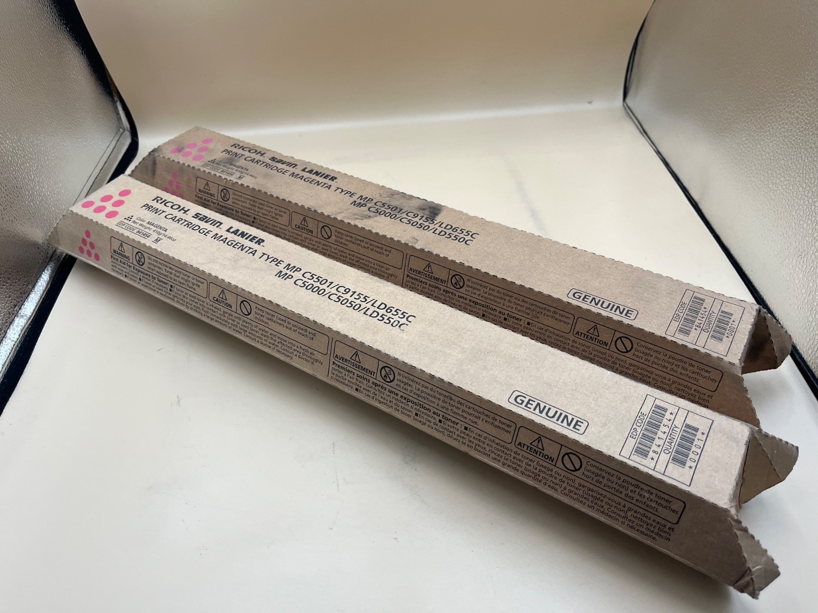Lot 2 Ricoh Savin Lanier Magenta Toner MP C5501 C9155 LD655c C5000 C5050 LD550c