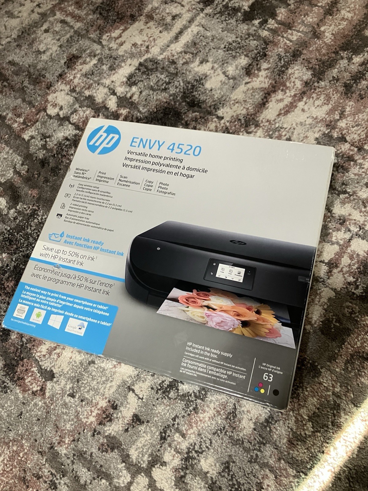 HP Envy 4520 All-In One Wireless Print Scan Copy Photo Inkjet Printer NEW