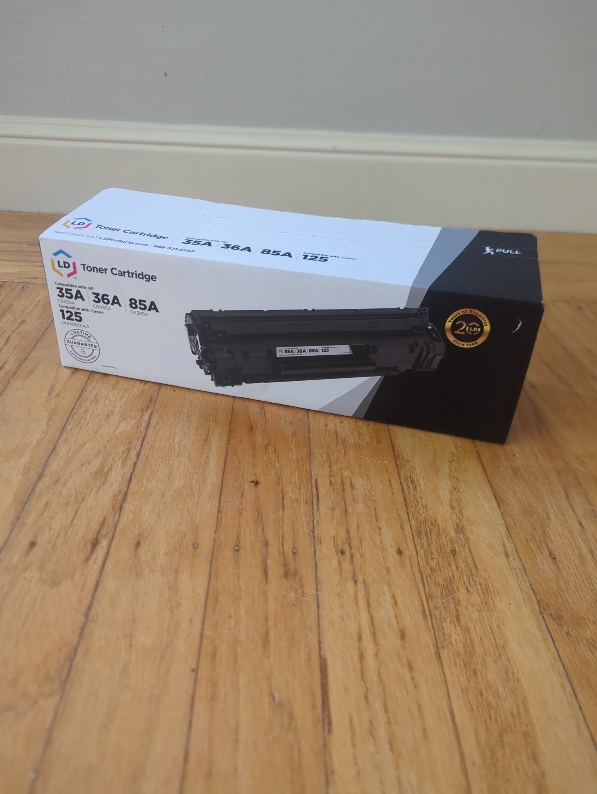 LD Toner Black Cartridge 125 Fit HP 35A 36A 85A And Canon NIB