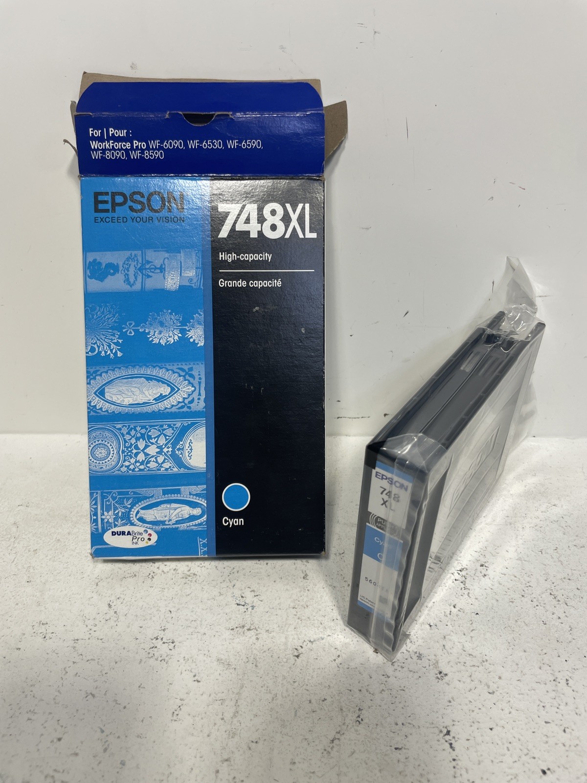 Epson 748XL Cyan Ink – New Sealed Genuine Exp 10/2027