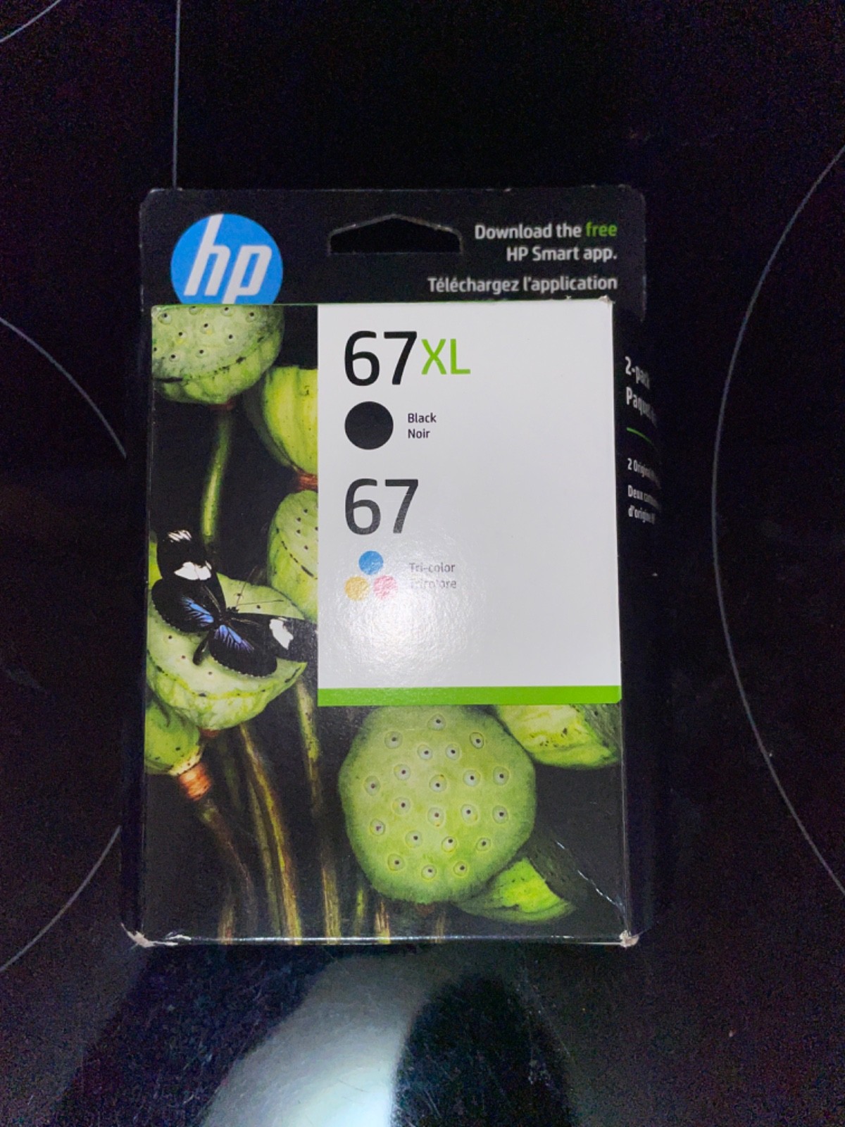 Genuine HP 67XL / 67 Ink Cartridges (Black/Tri-Color) 2-Pack