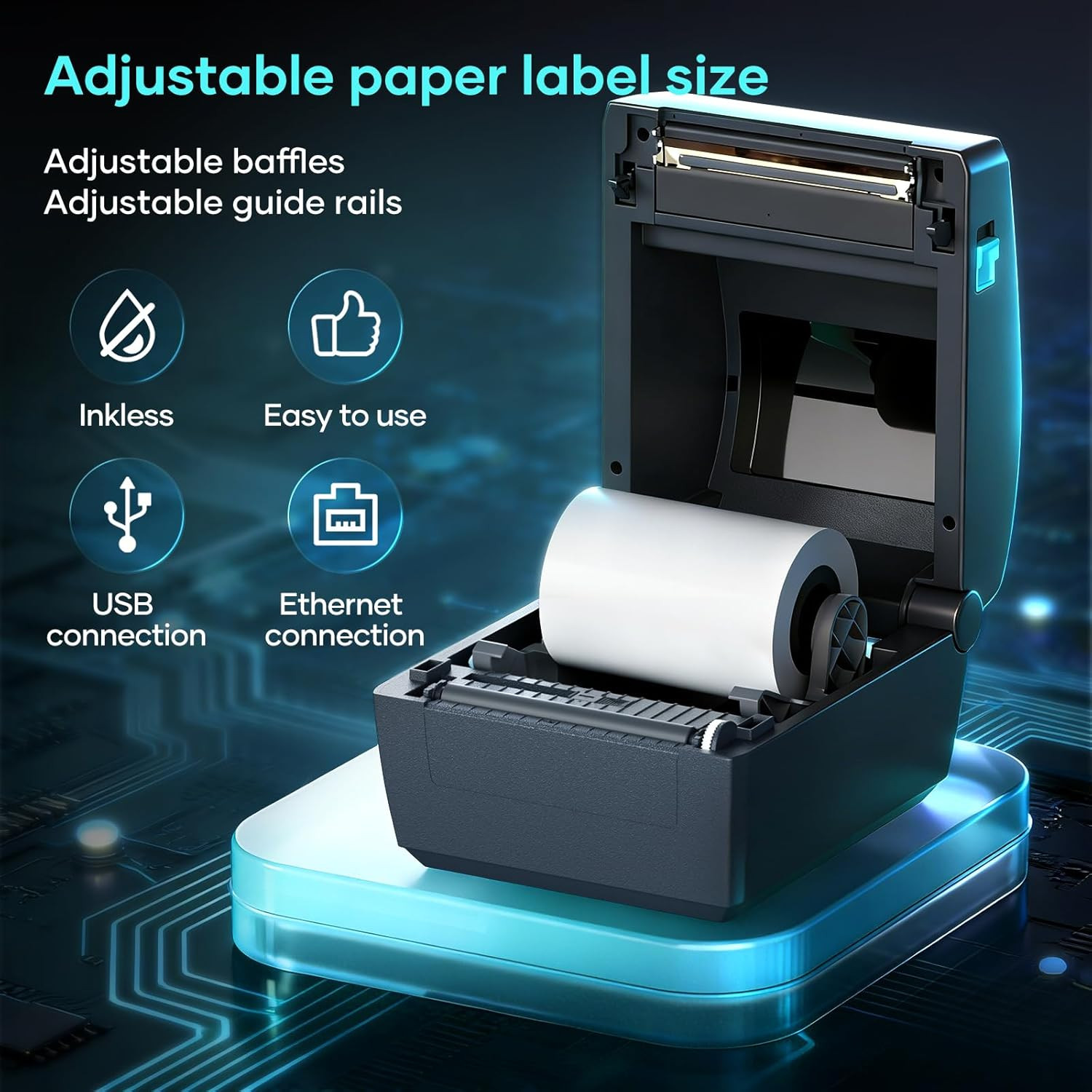Id880 Direct Thermal Desktop Printer for Shipping Labels & Barcodes 4″ Width