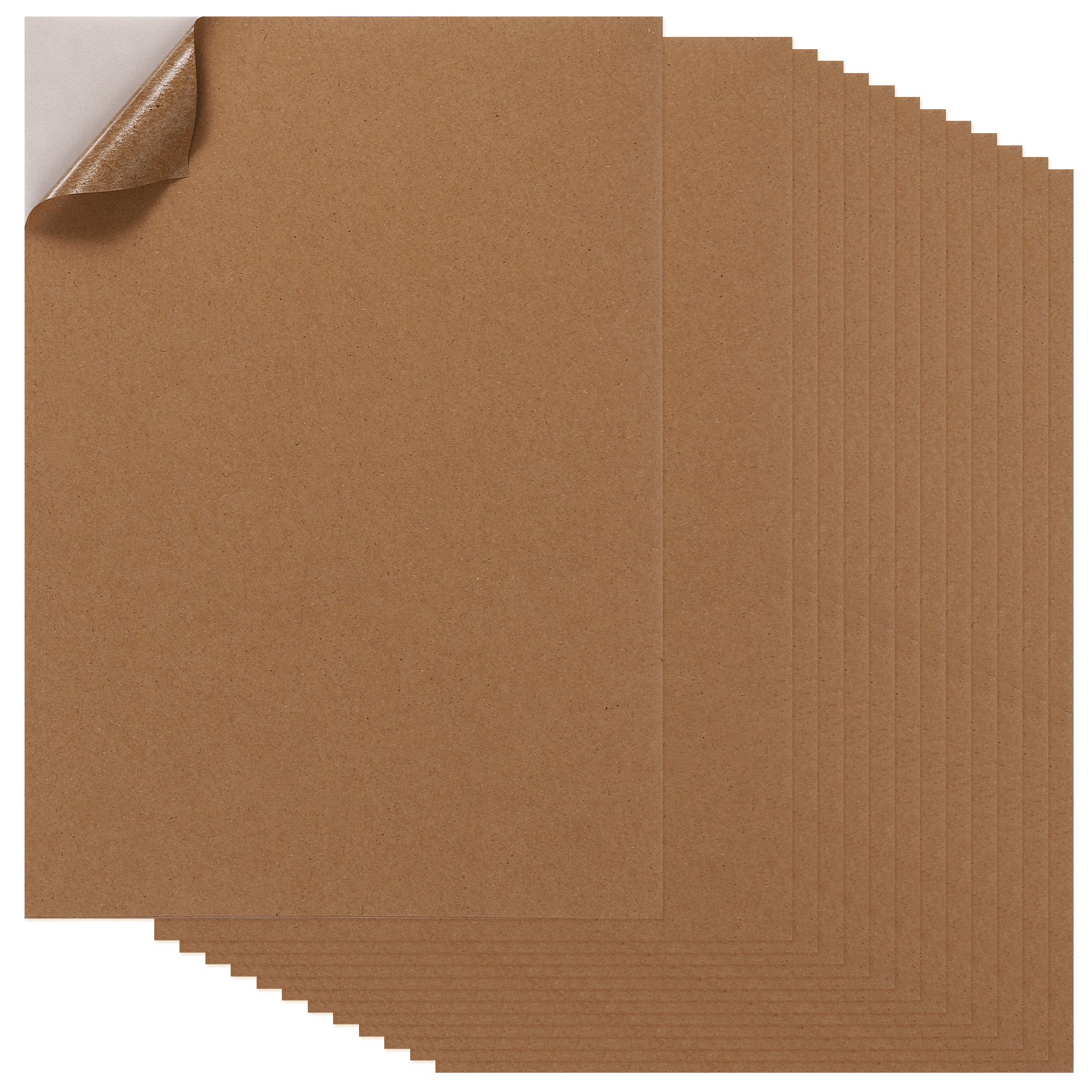 20Pcs Full Sheet Label Sticker Paper, A4 Shipping Labels, Dark Brown