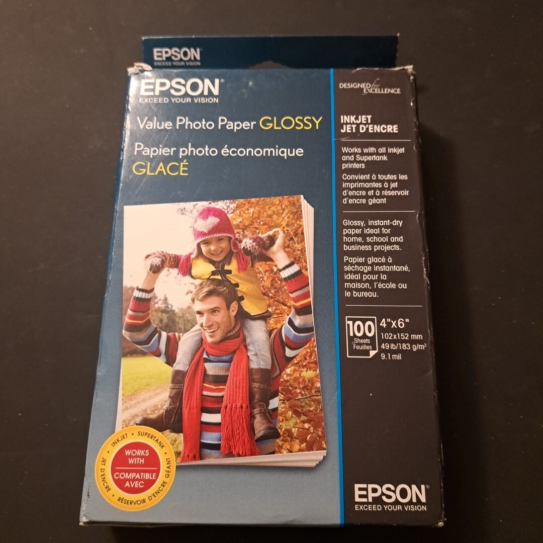 Epson Value Photo Paper Glossy 100 Sheets 4×6″ C13S400034