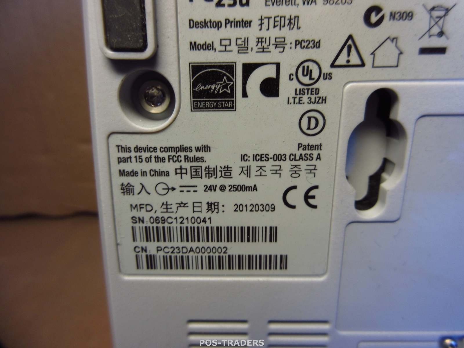 Intermec PC23D USB + NETWORK Thermal 56mm Label Barcode Printer 203dpi + PSU