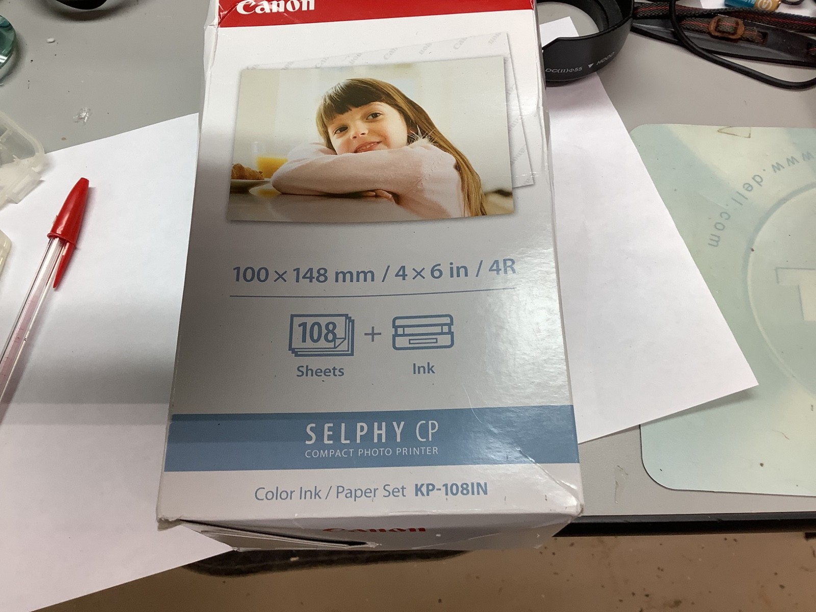 Canon 3115B001 (KP-108IN) Color Ink & Paper Set Clear/Cyan/Magenta/Yellow