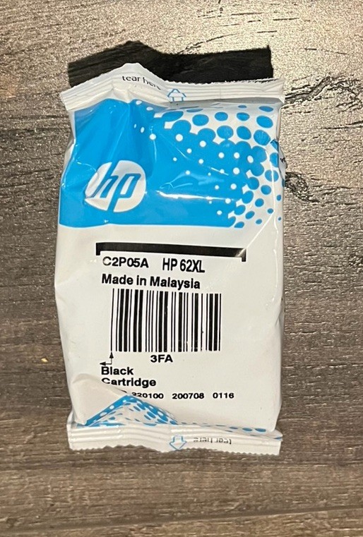 NEW Sealed Genuine HP 62XL Black Ink Cartridge OEM Expired