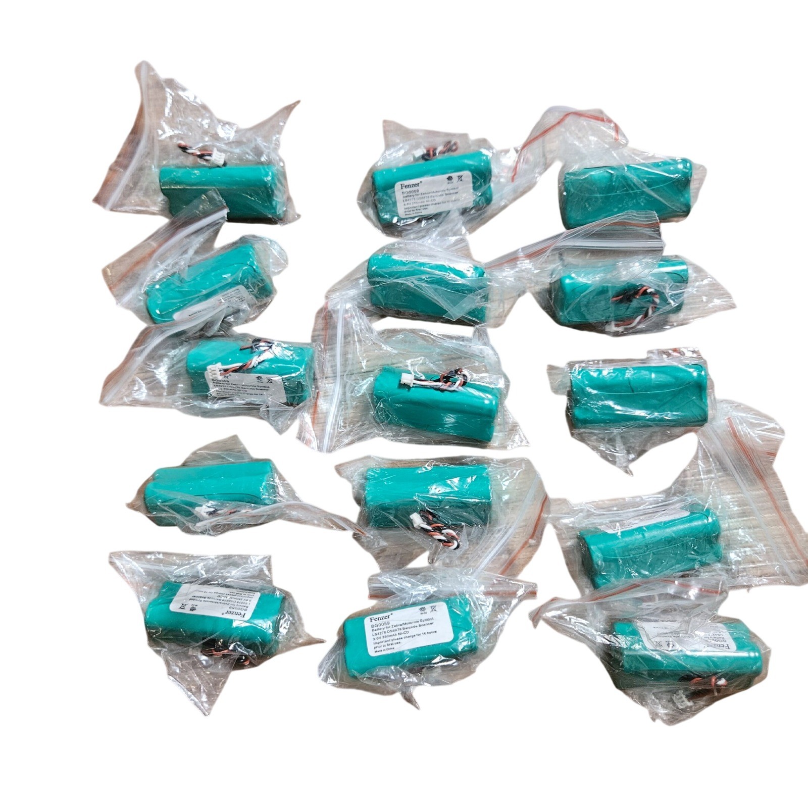 Lot of 15 Fenzer BG0059 Symbol Barcode Scanner Rechargeable Battery 3.6 V 350mAh