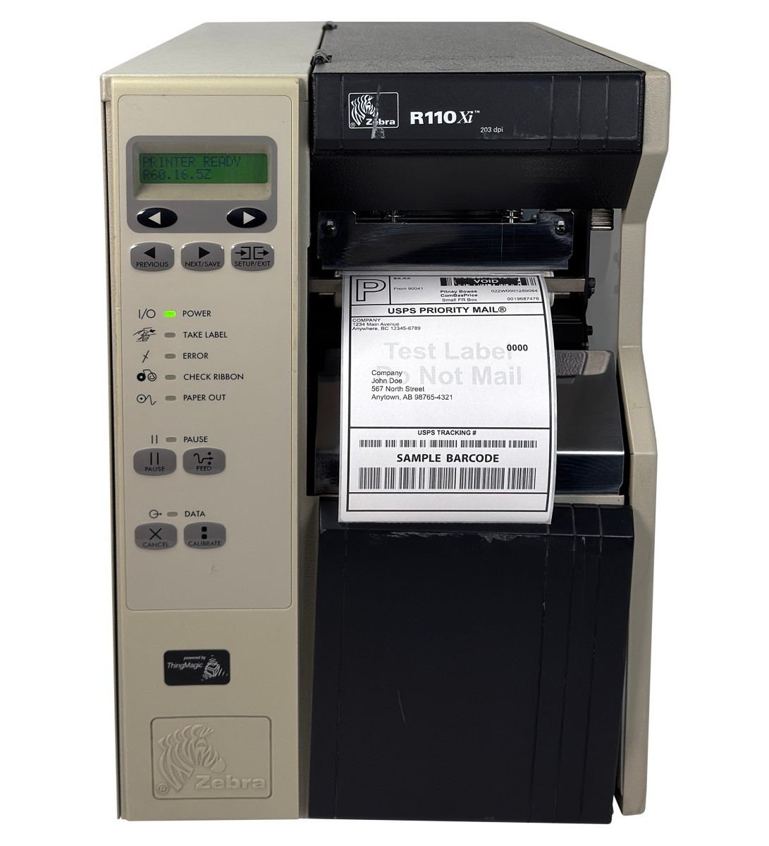 Zebra R110Xi 110XiIII RFID Thermal Transfer Barcode Label Printer USB LAN Serial
