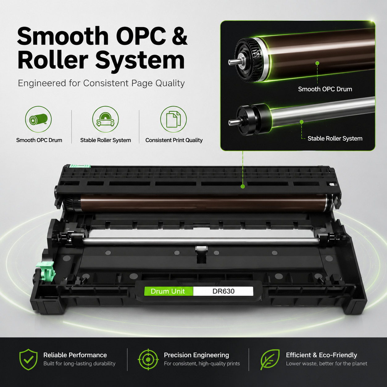 2PK DR630 Drum Unit Compatible Brother HL-L2320D HL-L2340DW HL-L2360DW Black