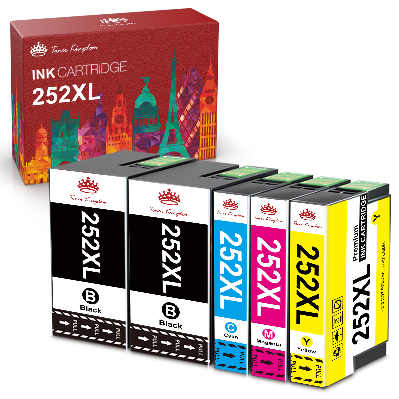 Ink Cartridges for Epson 252XL T252XL For WorkForce WF-3630 7720 7110 Printer
