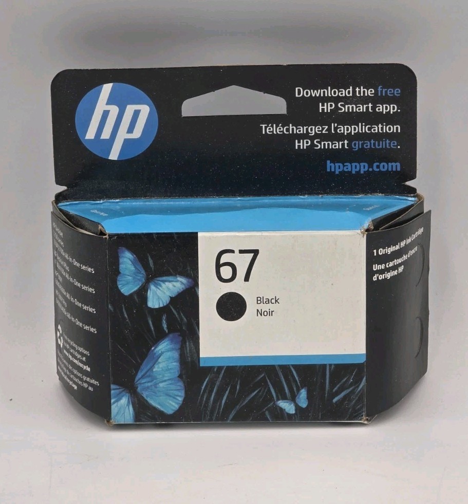 HP 67 Black Original Ink Cartridge 3YM56AN #140~ Exp July 2024