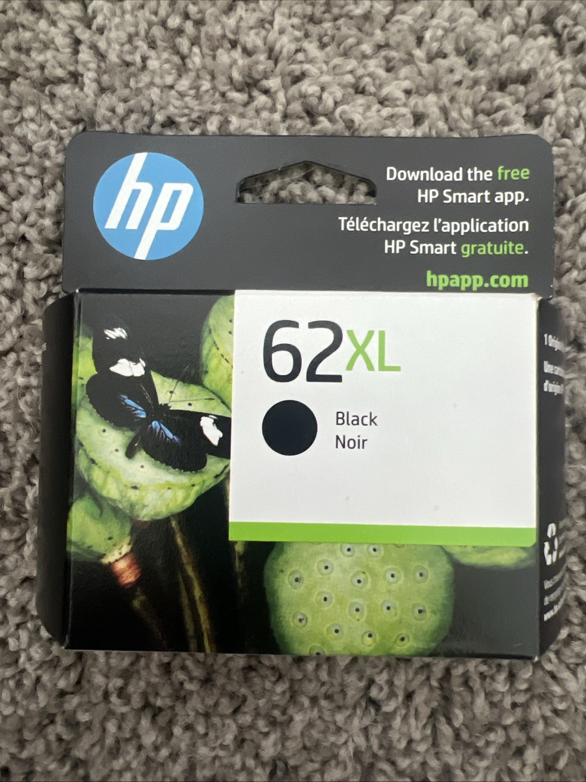 HP C2P05AN 62XL High Yield Ink Cartridge – Black Noir