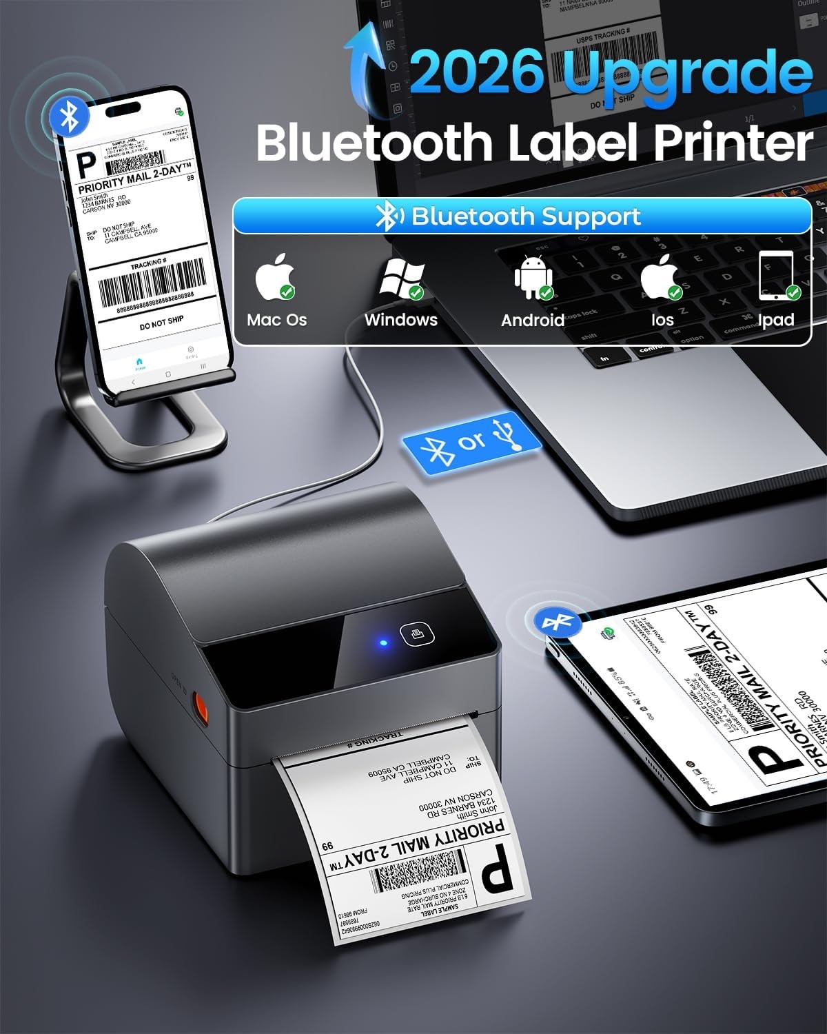 ASprink Bluetooth Shipping Label Printer 4×6,Upgraded Thermal Label Printer lot