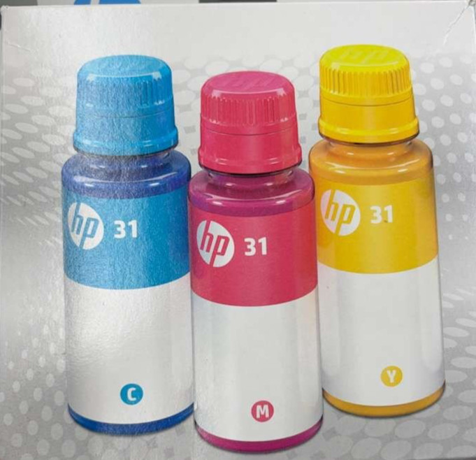 HP 31 /32XL Original OEM Ink Bottles Set–Black Cyan Magenta Yellow–9C228AN*new*