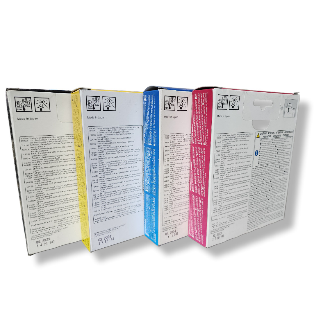 4X GENUINE RICOH GC 41K 41C 41Y 41M REGULAR YIELD PRINT CARTRIDGE J909-10