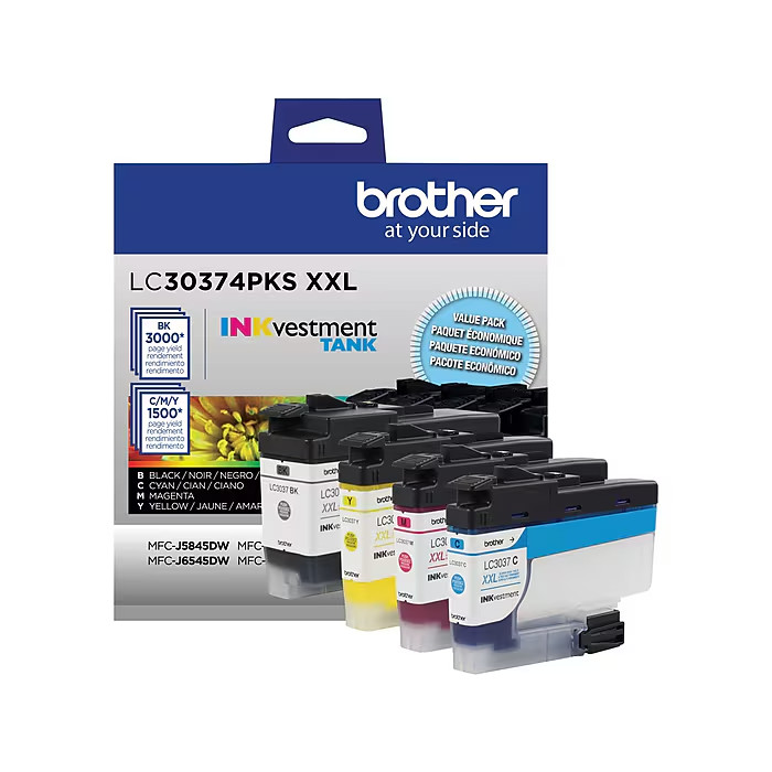 Original Brother Super High-Yield Ink Tank Cartridge LC3037 XXL Black or Colors