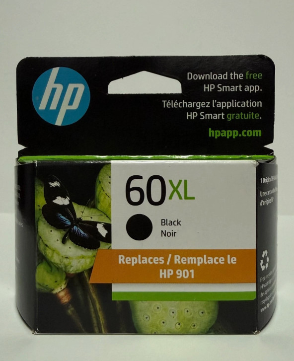 HP 60XL High-Yield Ink Cartridge – Black (Choose EXP Date) NEW OPEN BOX !!