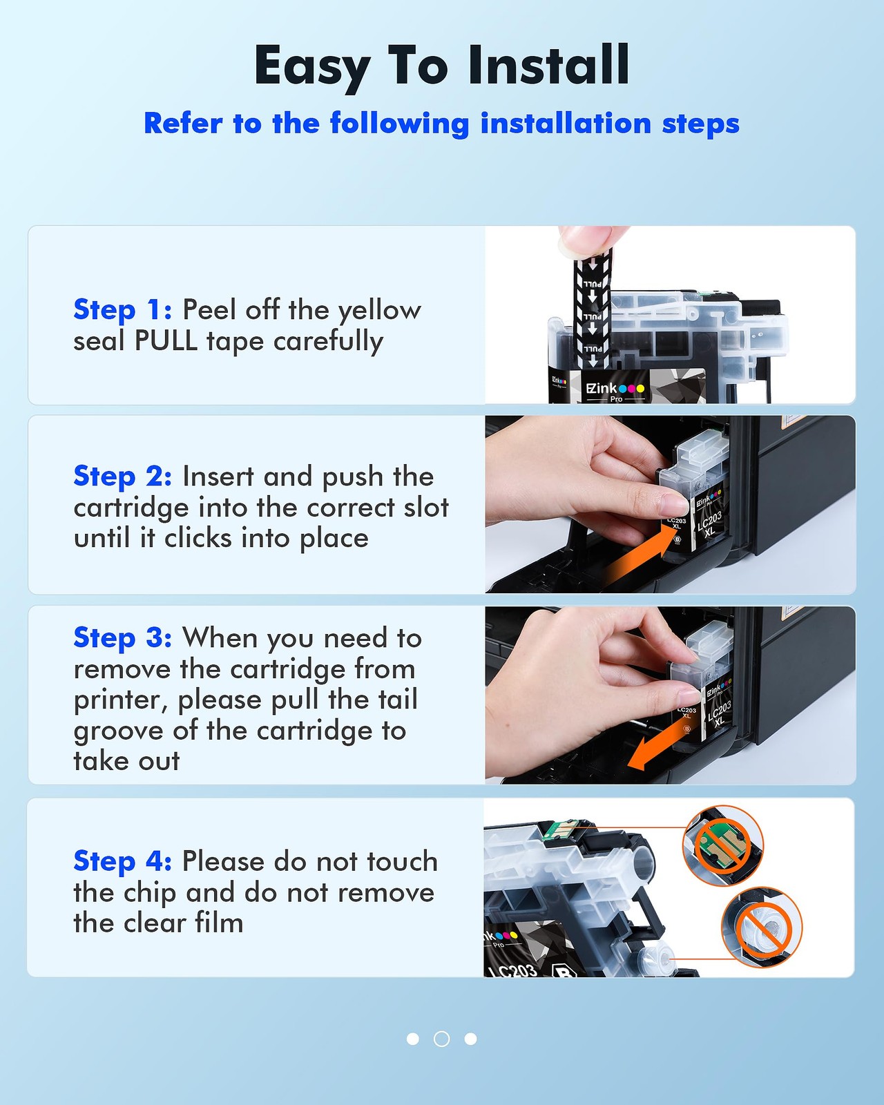LC203 Compatible Ink Cartridges Replacement for Brother LC203XL LC201 LC201XL…