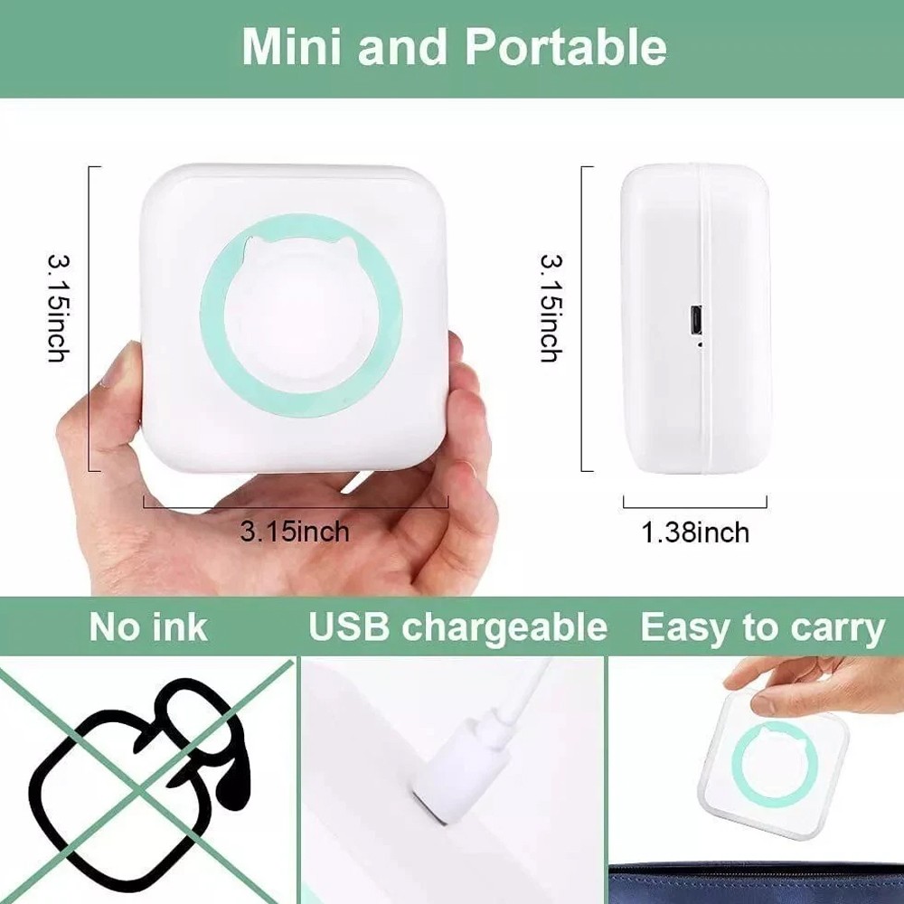 Mini Sticker Printer Thermal Print Pods Mini Printer Print-Gift