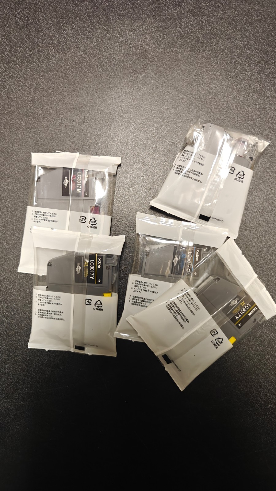 *FLAW* Genuine Brother LC3017 XL 5pk M/C/Y Ink Cartridges 03/27 *READ*